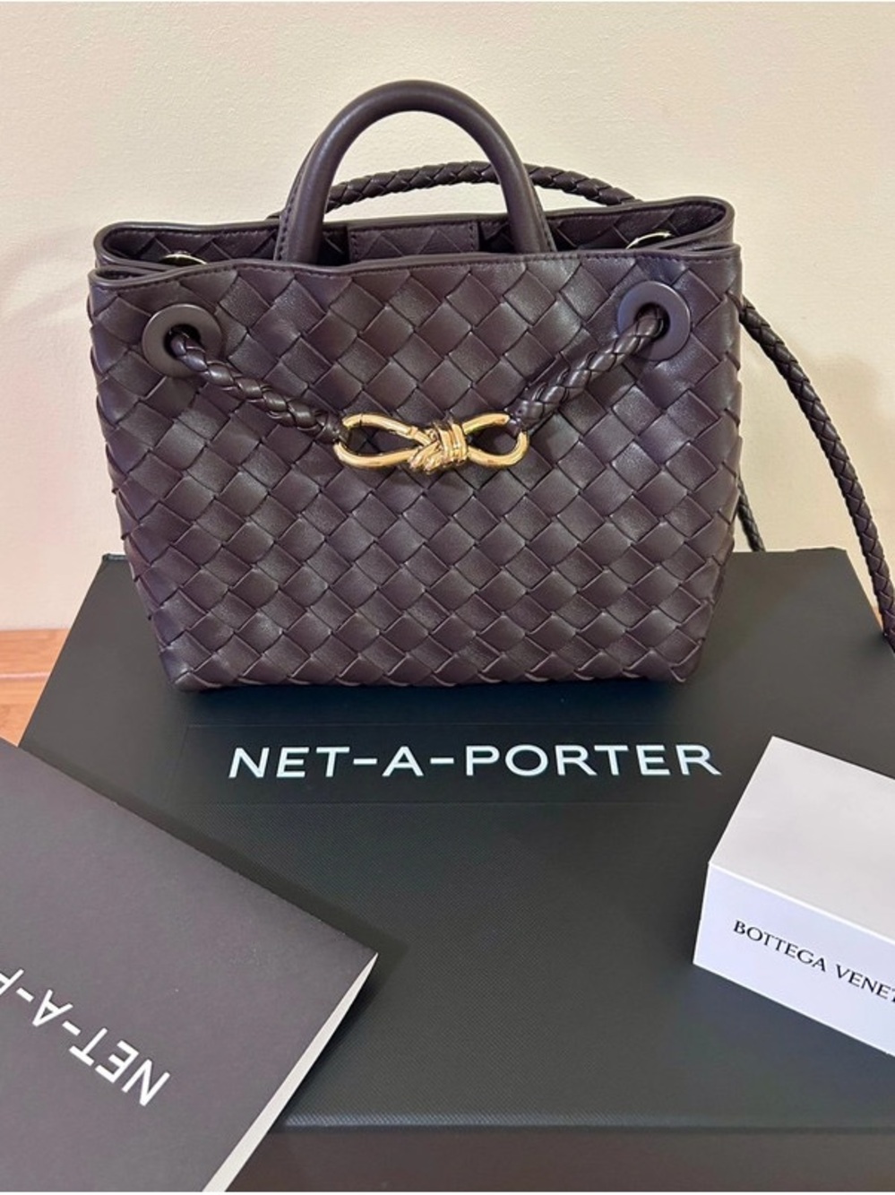 Small Bottega Veneta Andiamo in Fondant